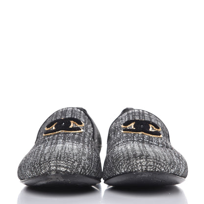 Chanel Fantasy Tweed CC Mocassin Loafers 41 Silver 2 of 11
