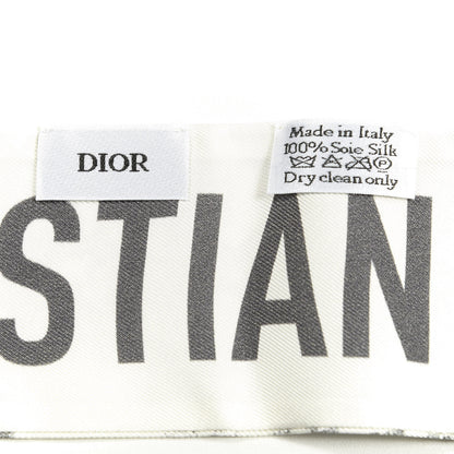 Christian Dior Silk Toile De Jouy Mitzah Scarf Green 3 of 3