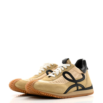 Loewe Nylon Suede Flow Runner Sneakers 40 Gold Black 4 of 12