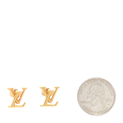 Louis Vuitton Metal LV Iconic Earrings Gold 2 of 6