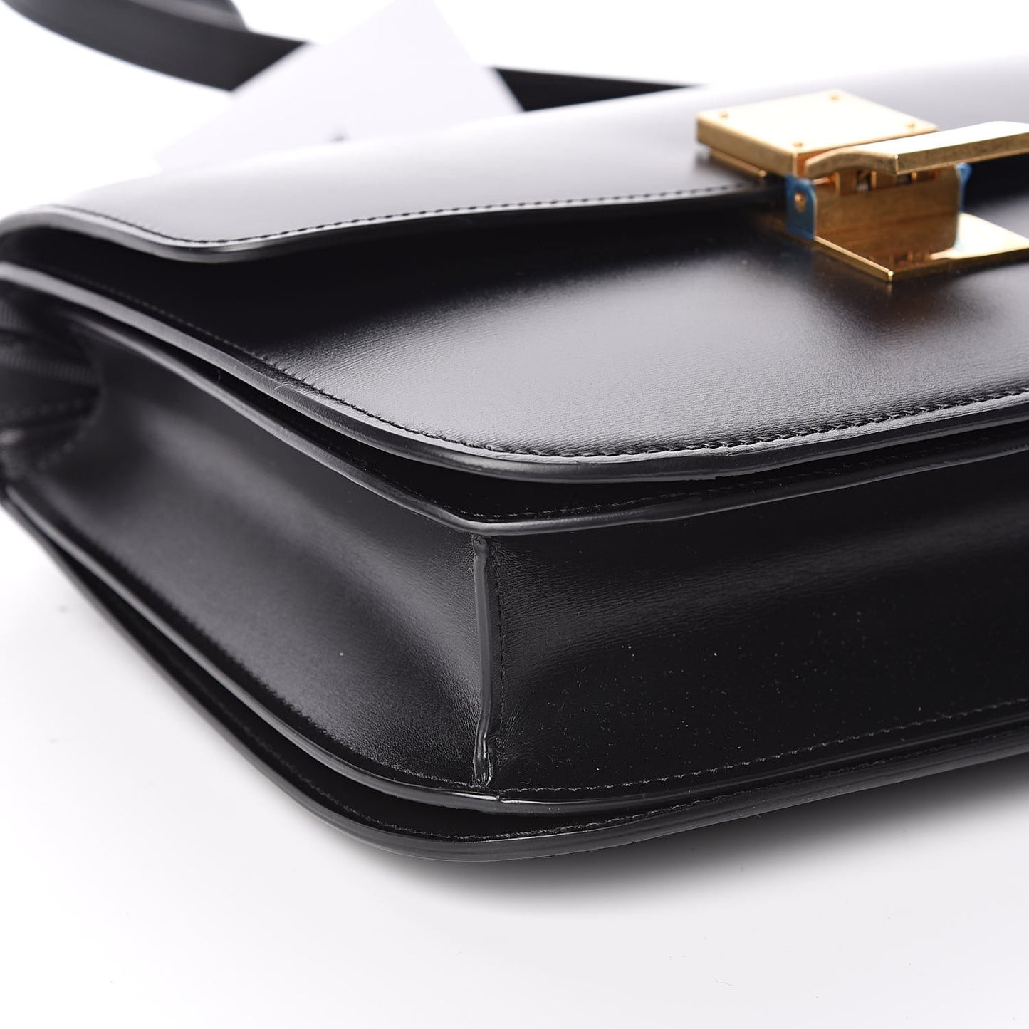 Box Calfskin Medium Classic Box Flap Bag Black