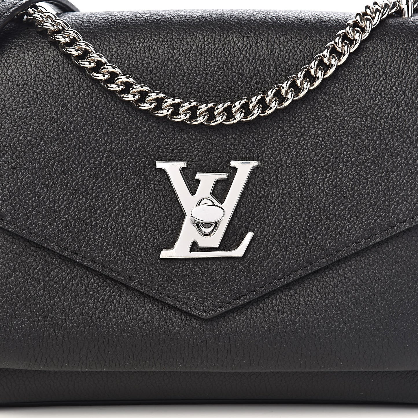 Soft Calfskin My Lockme Chain Bag BB Black