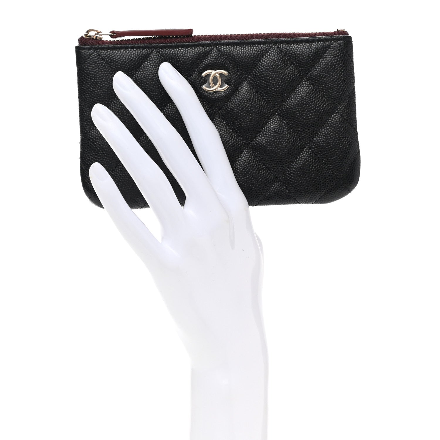 Chanel Caviar Quilted Small Cosmetic Case Black 2 of 8