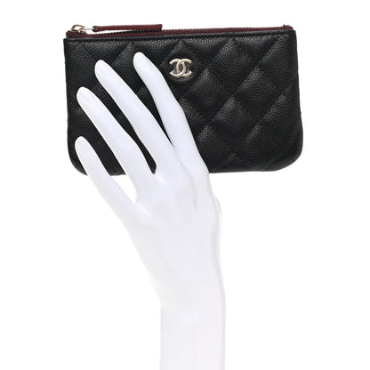 Chanel Caviar Quilted Small Cosmetic Case Black 2 of 8