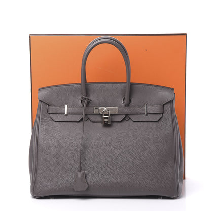 Hermes Togo Birkin 35 Etain 32 of 32