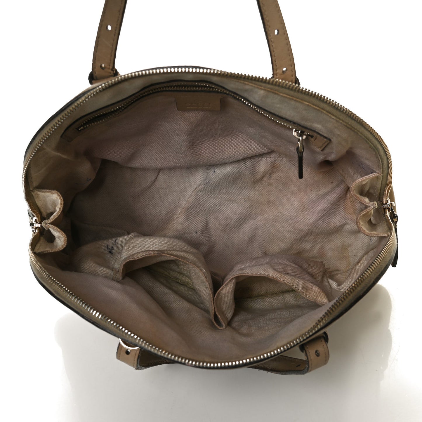 Microguccissima Small Nice Top Handle Dome Bag Beige