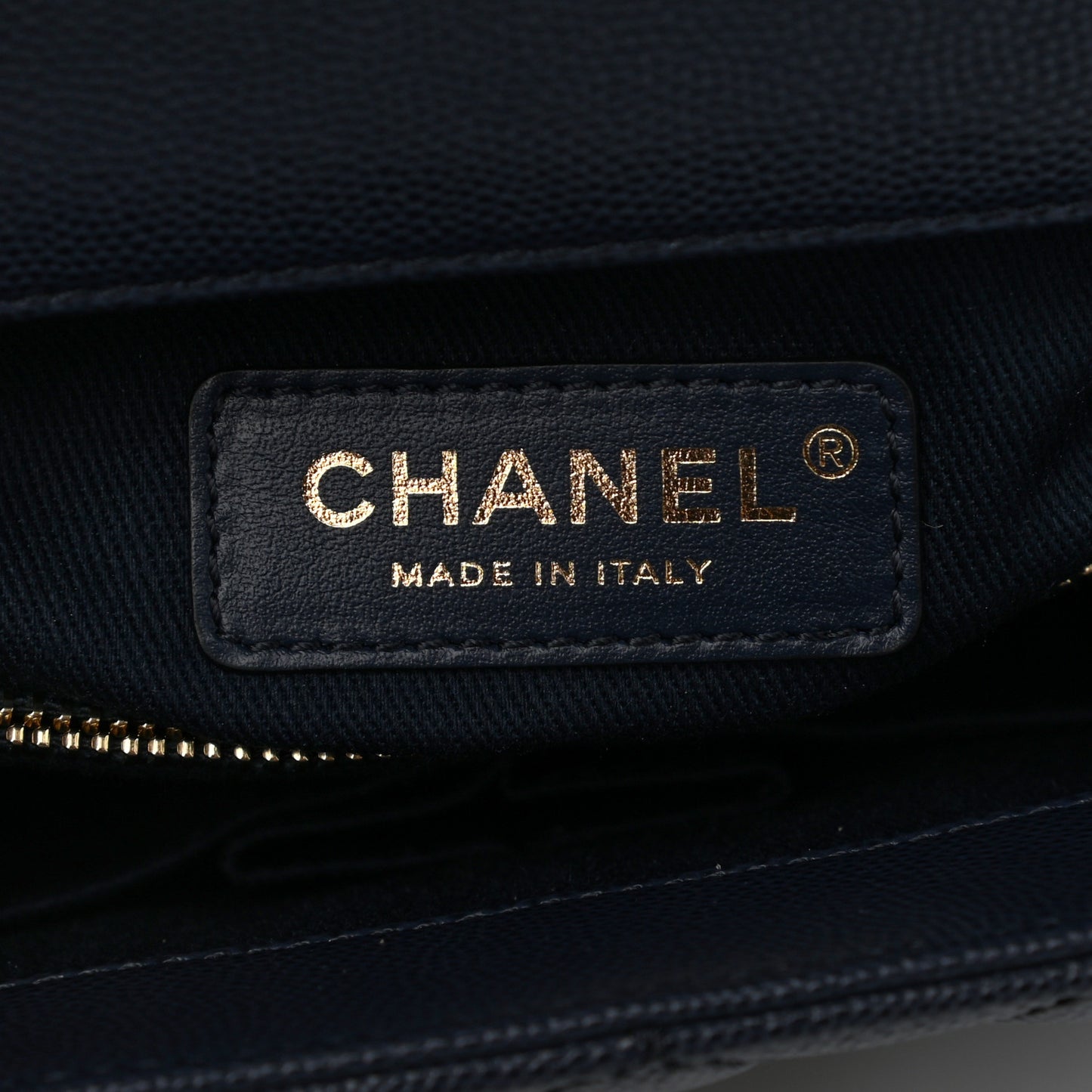 Caviar Quilted Small Coco Handle Flap Navy