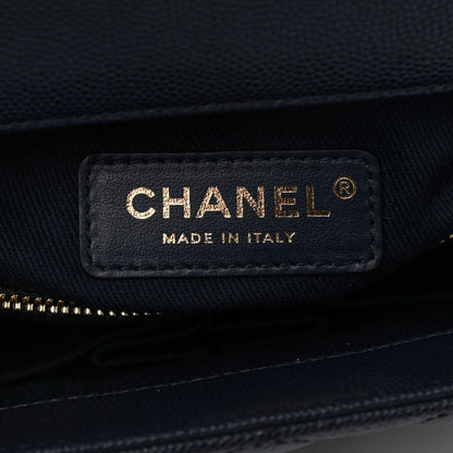 Chanel Caviar Quilted Small Coco Handle Flap Navy 6 of 11
