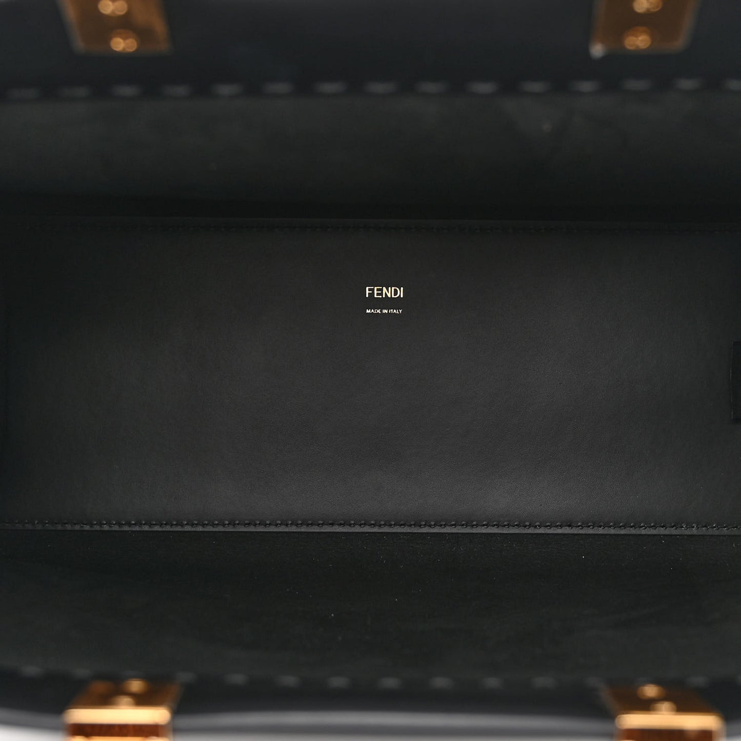 Vitello King Plexiglass Medium Fendi Sunshine Shopper Tote Black