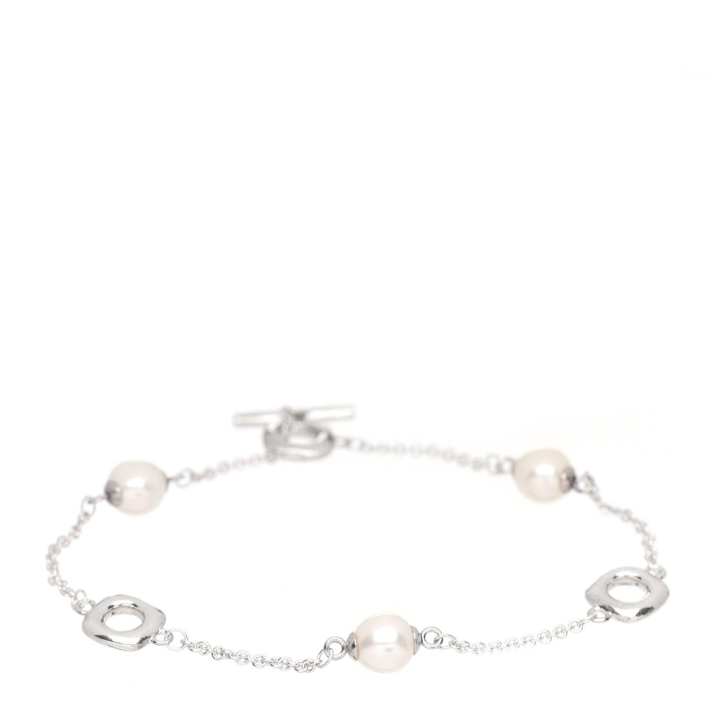 Sterling Silver Pearl Elsa Peretti Cushion Bracelet