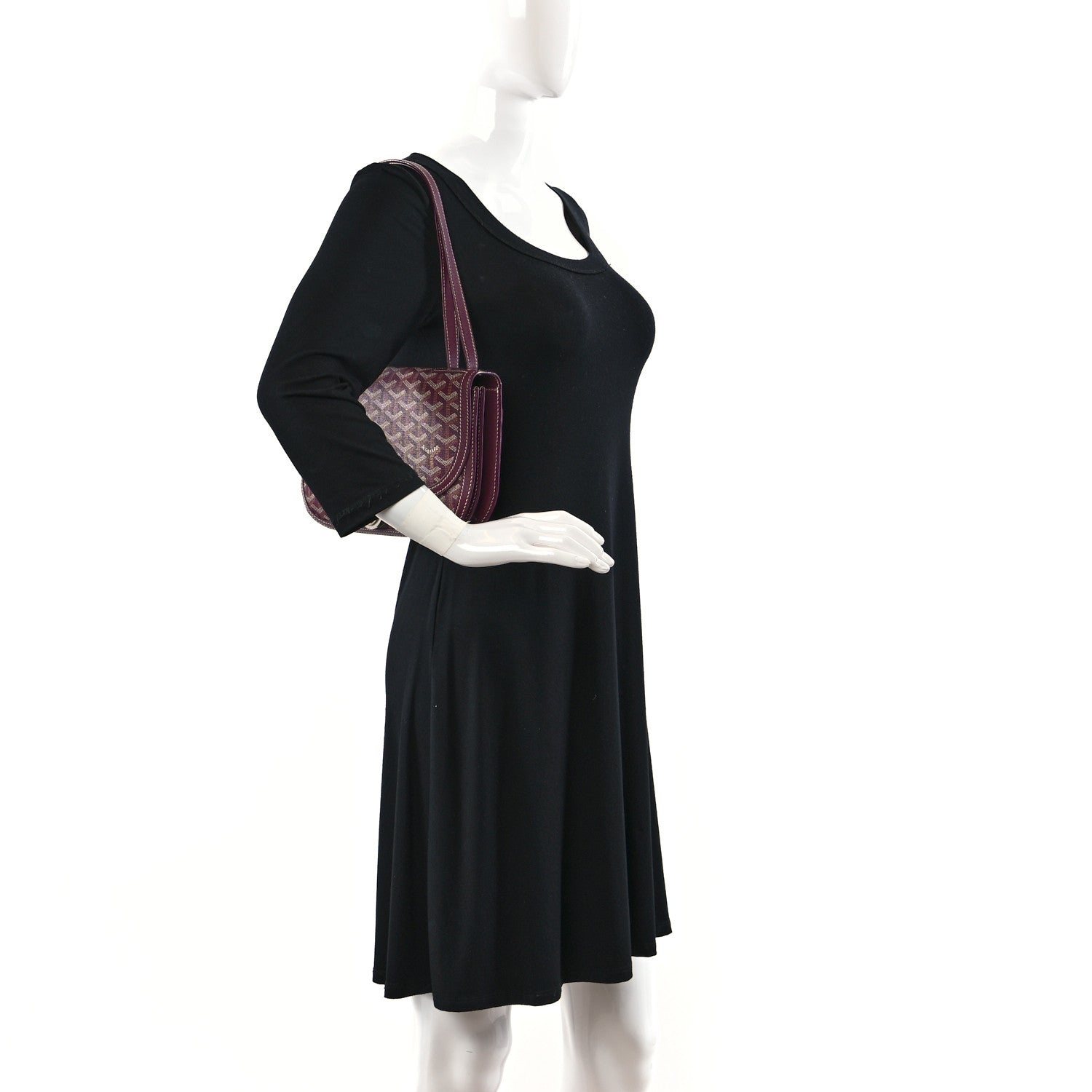 Goyard Goyardine 233 PM Shoulder Bag Burgundy 2 of 8