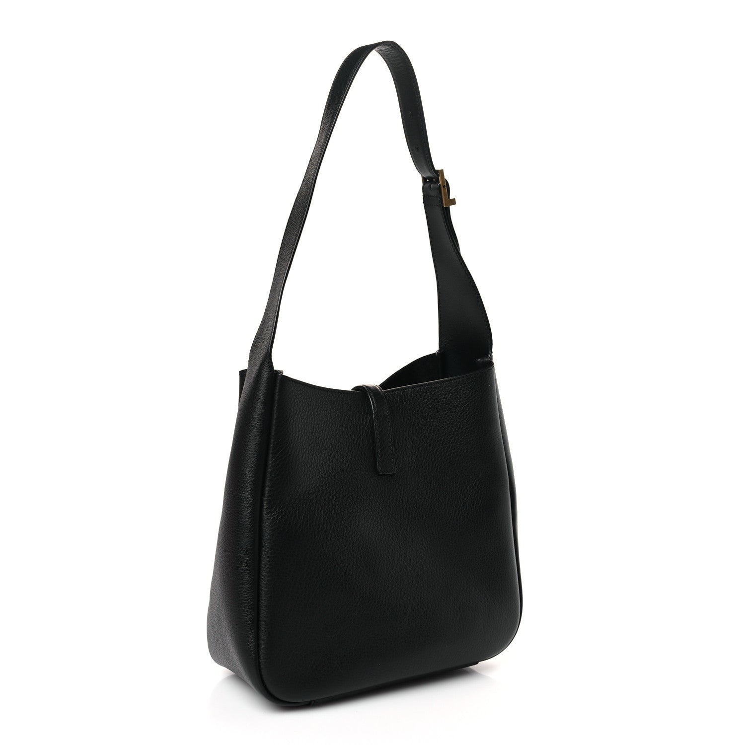 Saint Laurent Smooth Calfskin Small Le 5 A 7 Soft Hobo Black 3 of 10