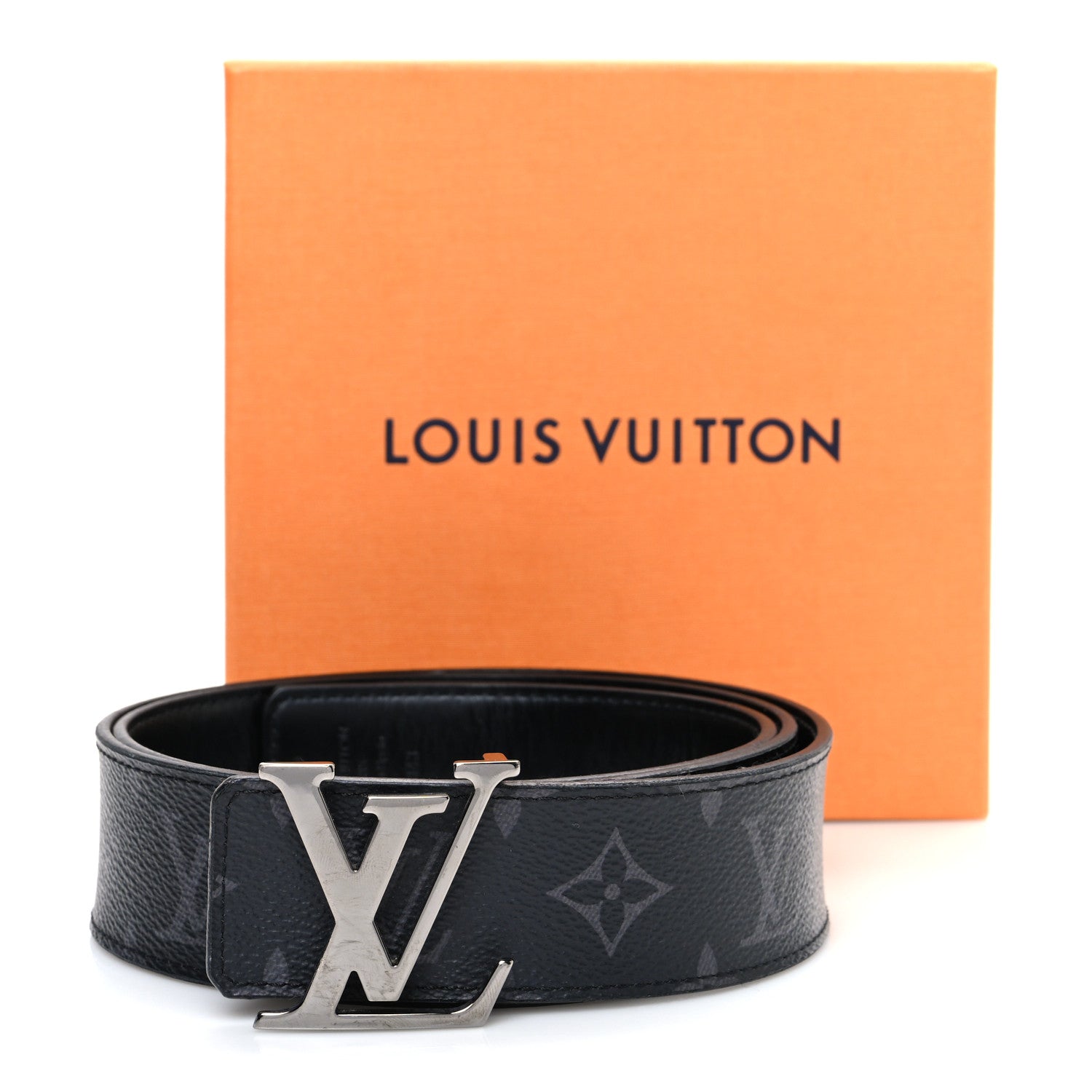 Louis Vuitton Monogram Eclipse Taigarama 40mm LV Initiales Reversible Belt 95 38 Black 7 of 7