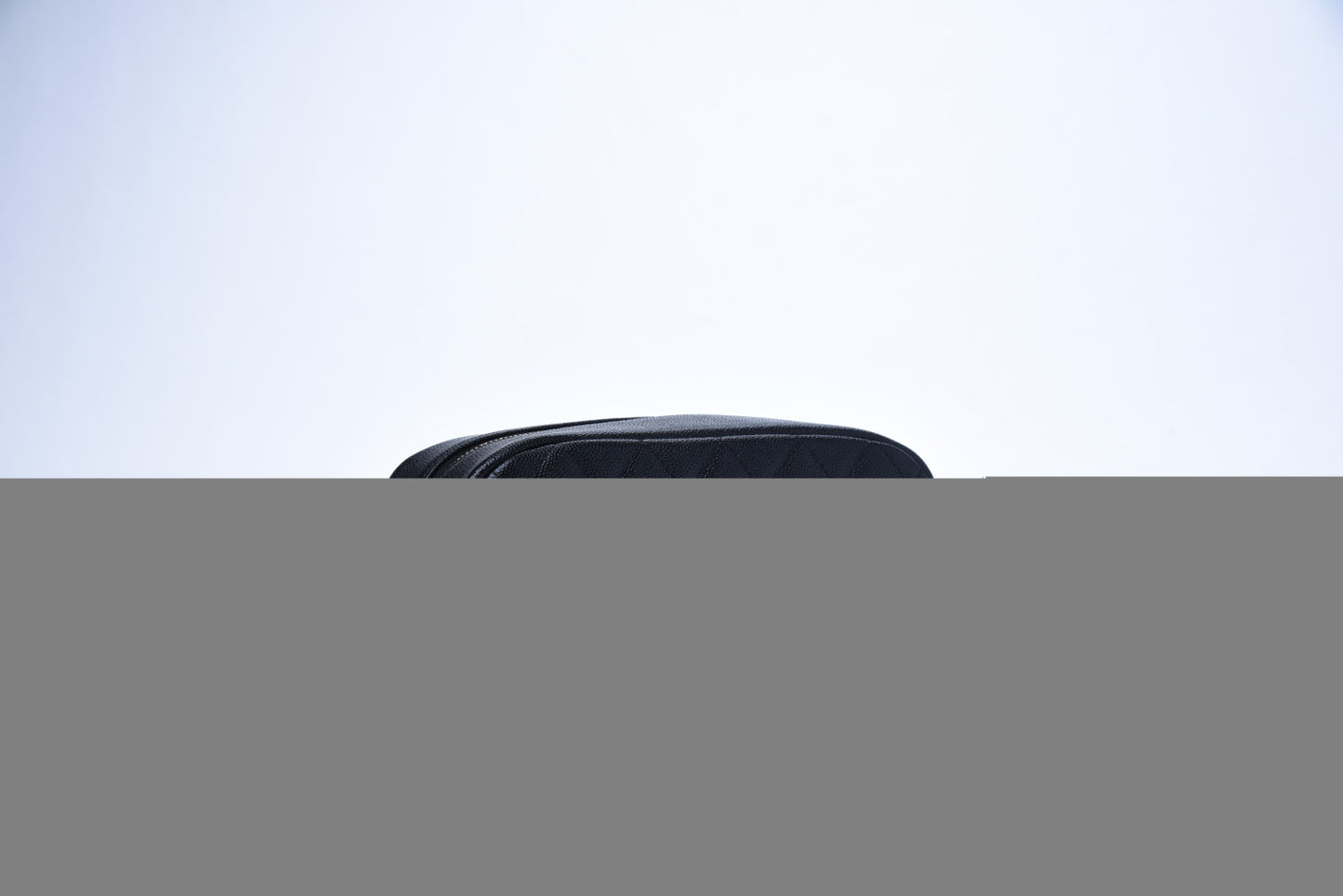 Caviar Quilted Medium Curvy Pouch Cosmetic Case Black