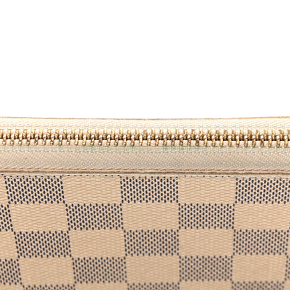 Louis Vuitton Damier Azur Clemence Wallet Rose Ballerine 8 of 11