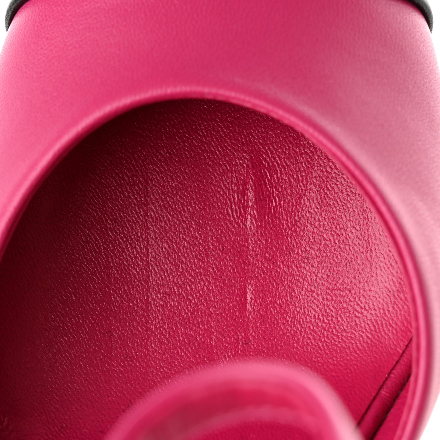 Lambskin Cap Toe Open Wedge 39 Fuchsia Black