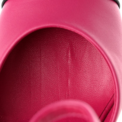 Chanel Lambskin Cap Toe Open Wedge 39 Fuchsia Black 11 of 12