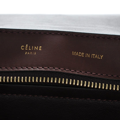Celine Smooth Calfskin Suede Medium Trapeze Burgundy 6 of 8