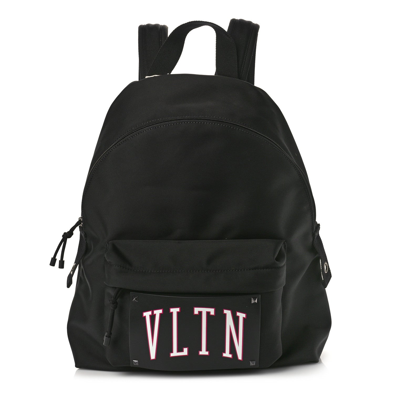 Valentino Garavani Nylon VLTN Logo Patch Backpack Black 1 of 9