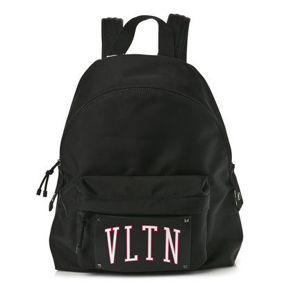 Valentino Garavani Nylon VLTN Logo Patch Backpack Black 1 of 9