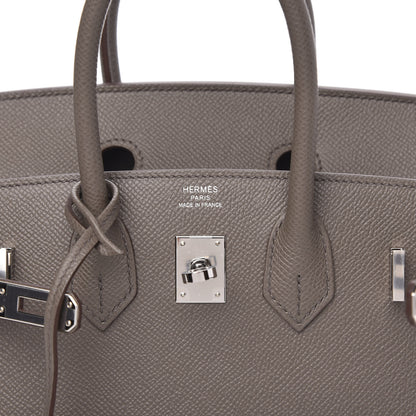 Hermes Epsom Birkin Sellier 25 Etain 6 of 10