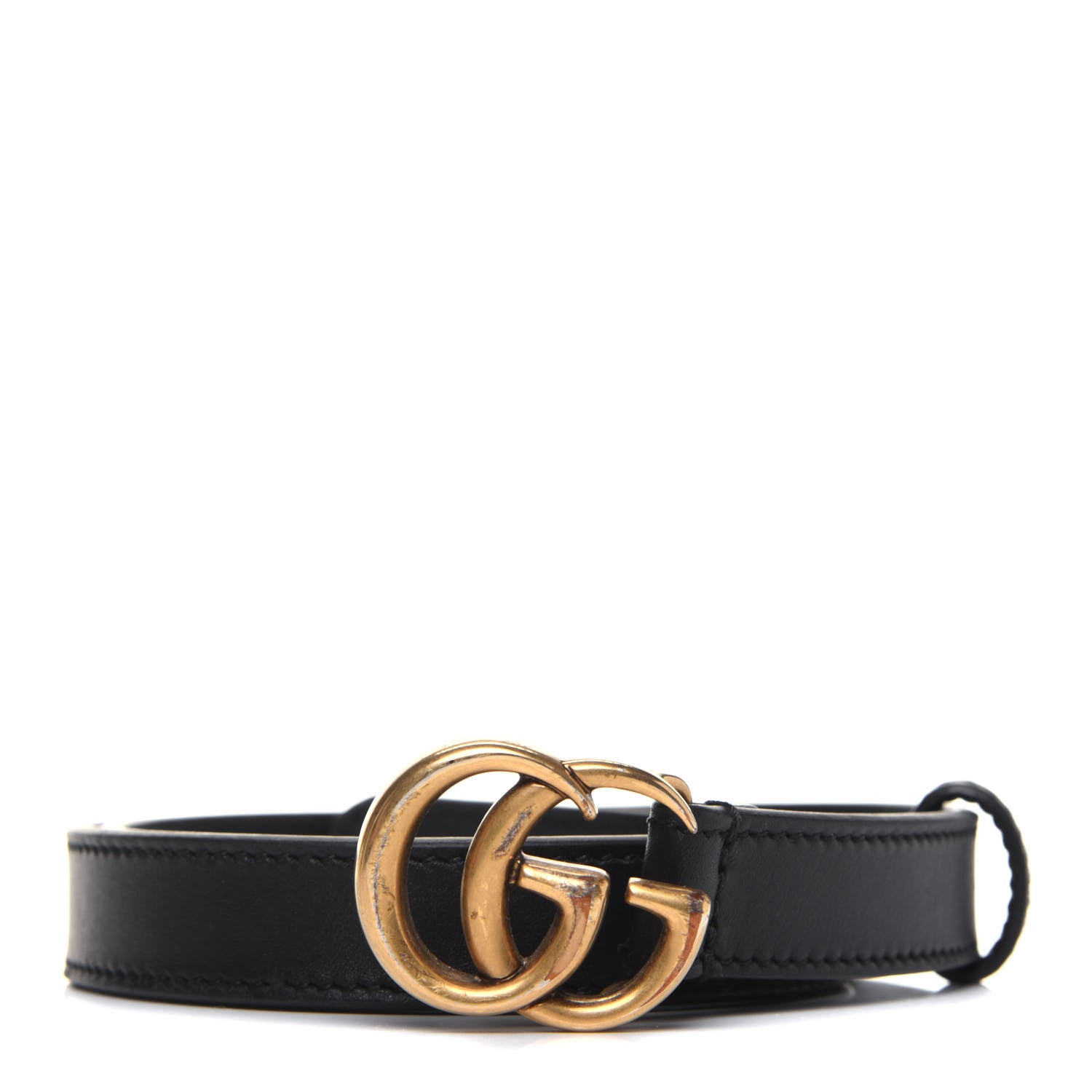 Gucci Calfskin Double G 20mm Belt 70 28 Black 1 of 6