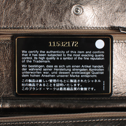 Chanel Calfskin Reissue Wallet On Chain WOC Dark Silver 9 of 10