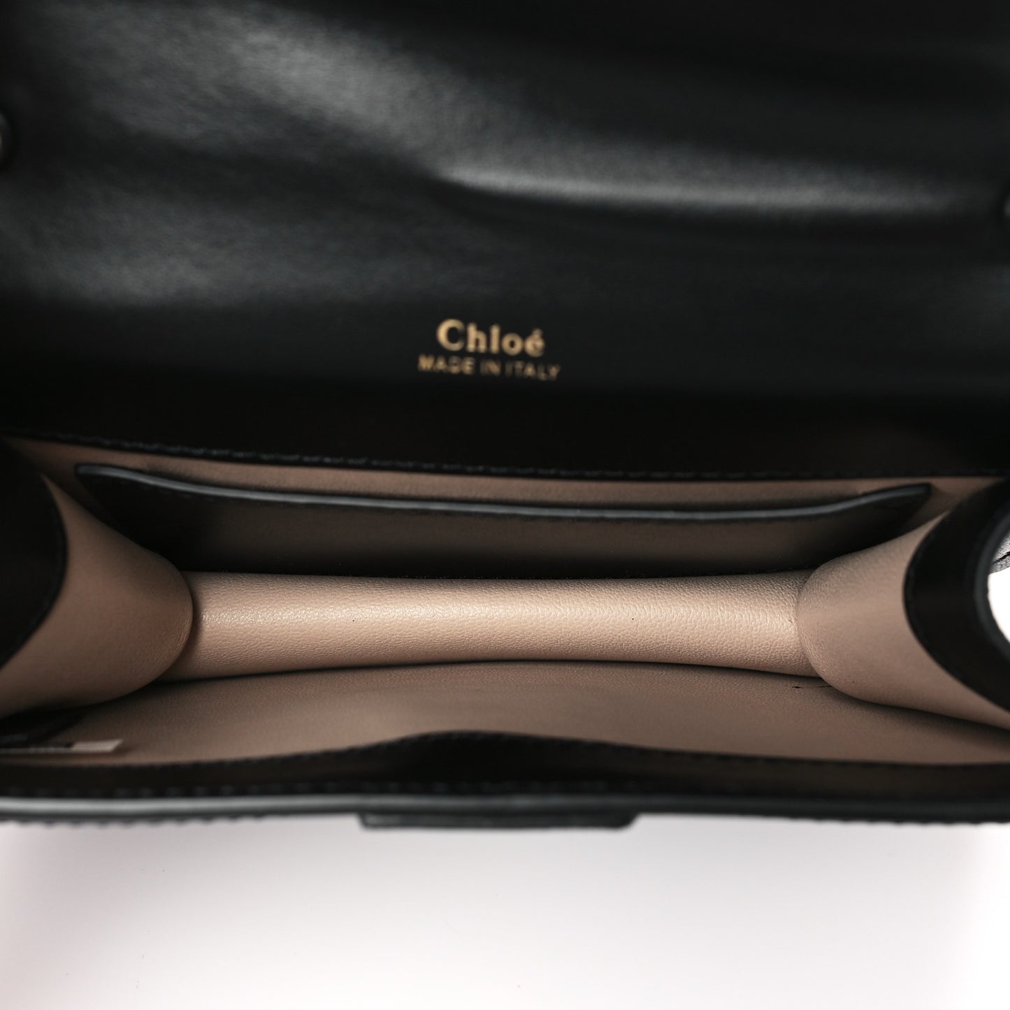 Shiny Goatskin Calfskin Mini Aby Chain Shoulder Bag Black