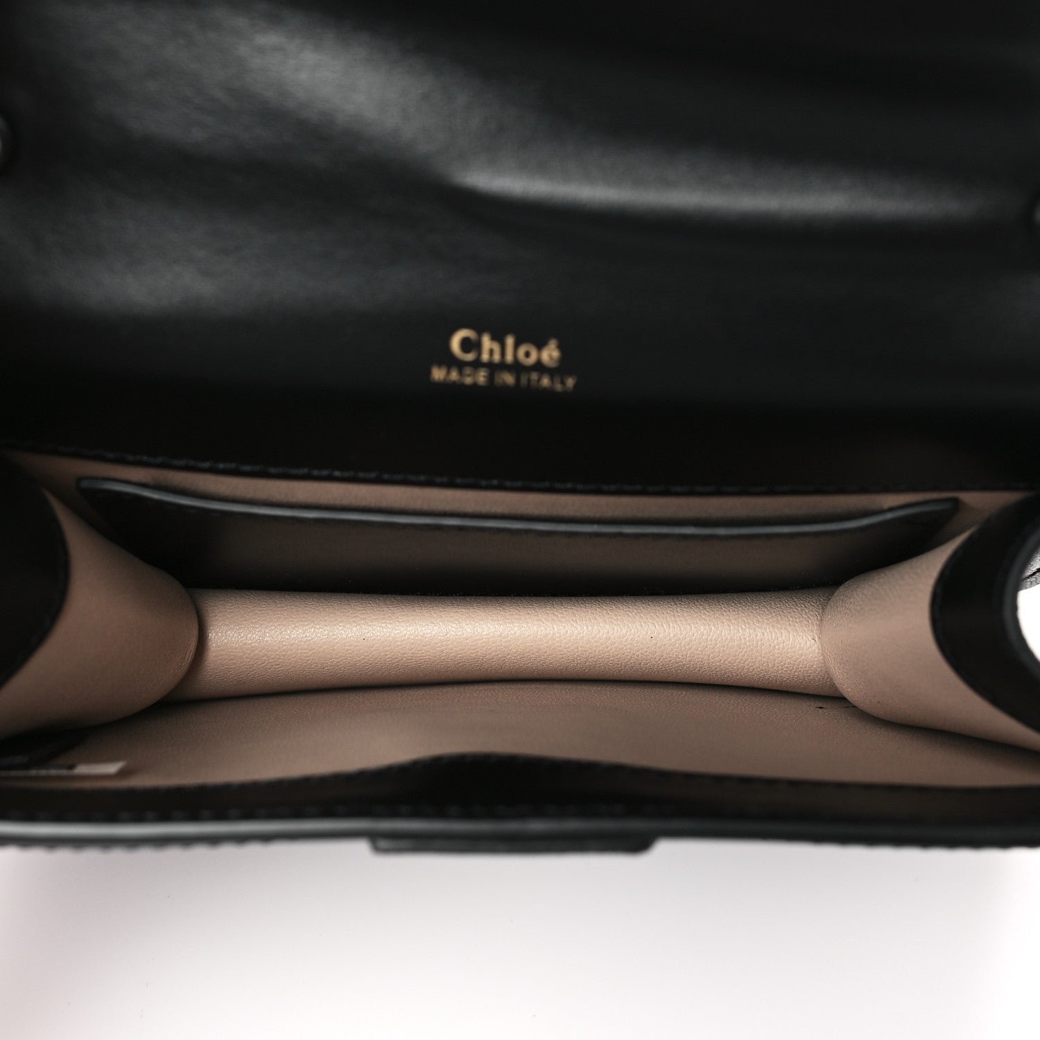 Chloe Shiny Goatskin Calfskin Mini Aby Chain Shoulder Bag Black 5 of 9