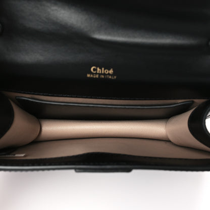 Chloe Shiny Goatskin Calfskin Mini Aby Chain Shoulder Bag Black 5 of 9