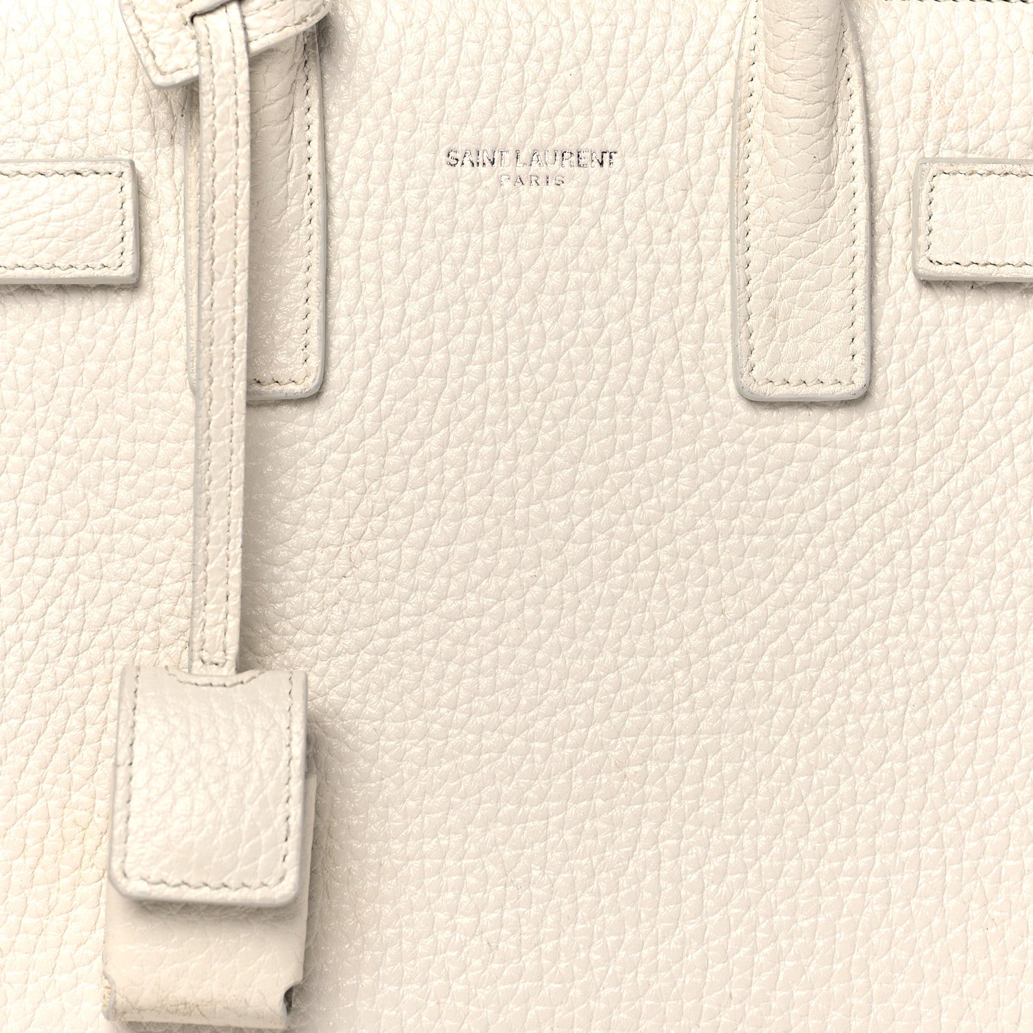Saint Laurent Grained Calfskin Nano Sac de Jour Dove White 7 of 14