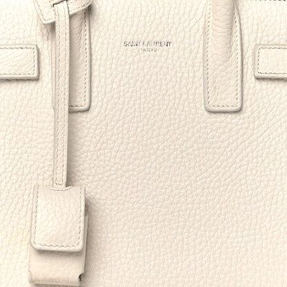 Saint Laurent Grained Calfskin Nano Sac de Jour Dove White 7 of 14