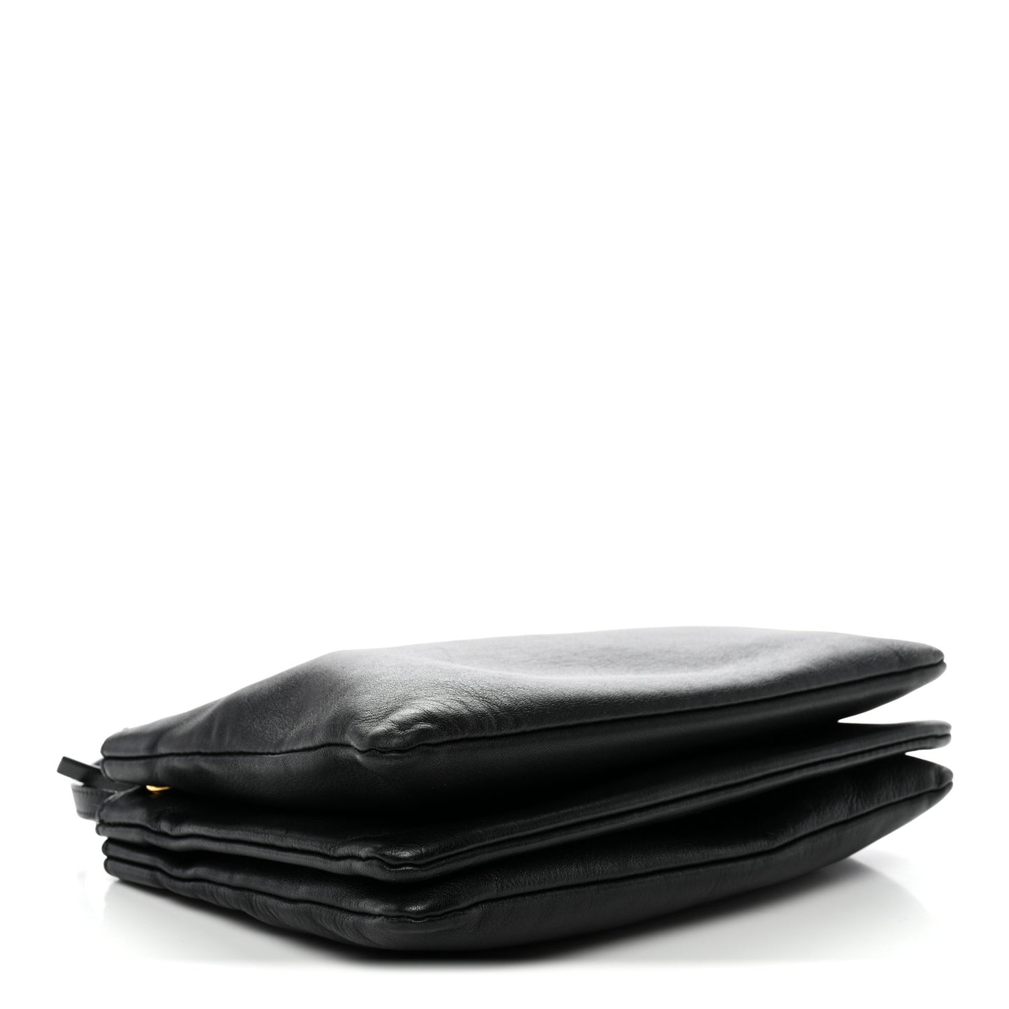 Lambskin Large Trio Crossbody Bag Black