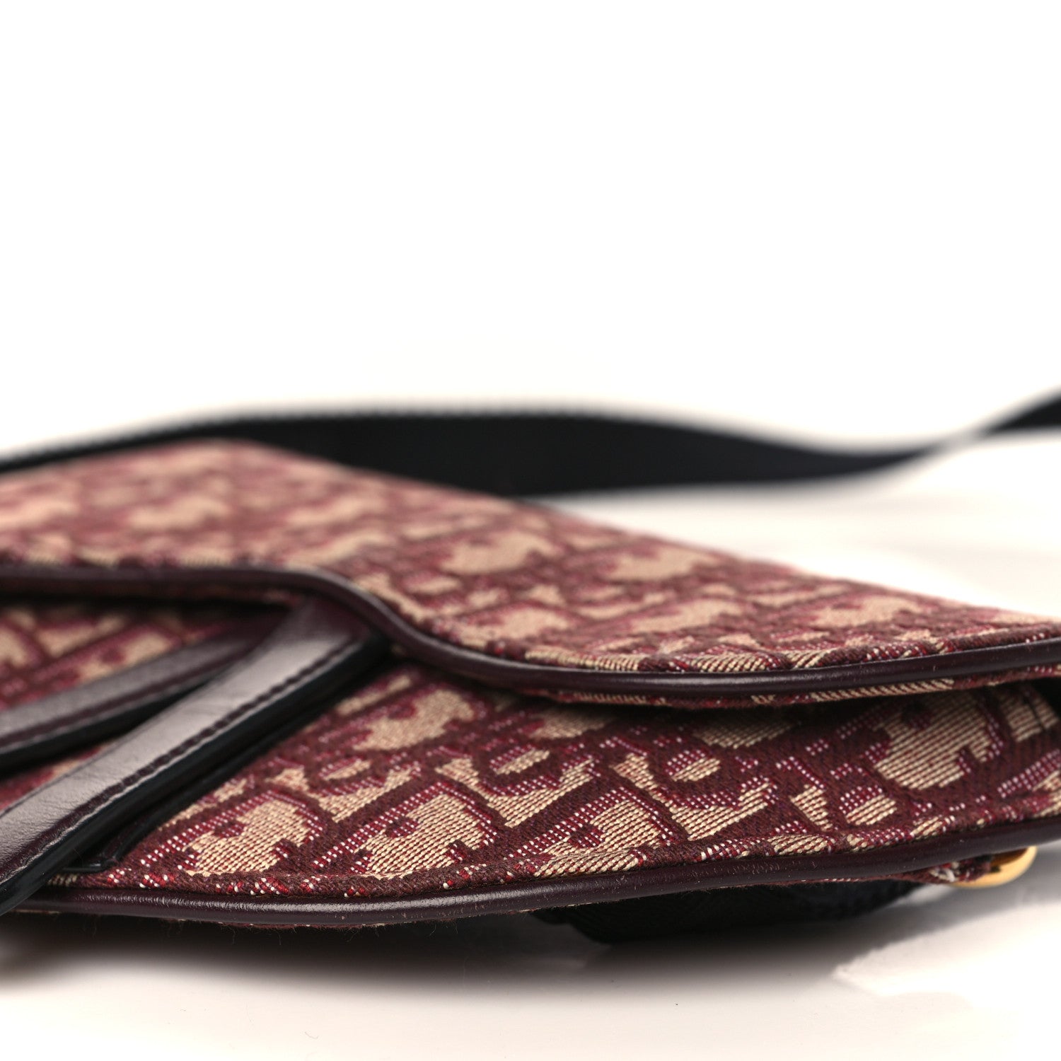 Christian Dior Oblique Saddle Pouch Bordeaux 8 of 9