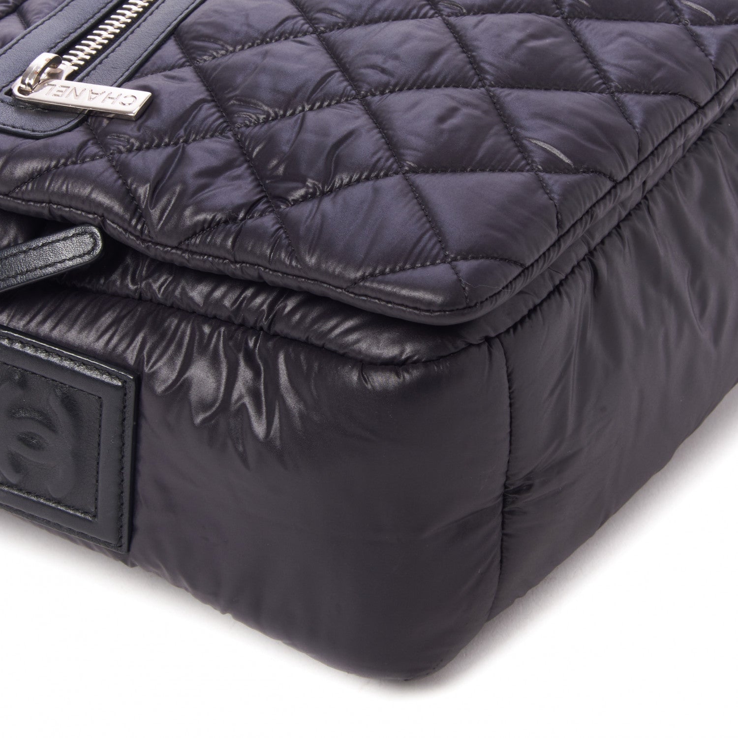 Chanel Nylon Small Coco Cocoon Messenger Bag Black 6 of 9