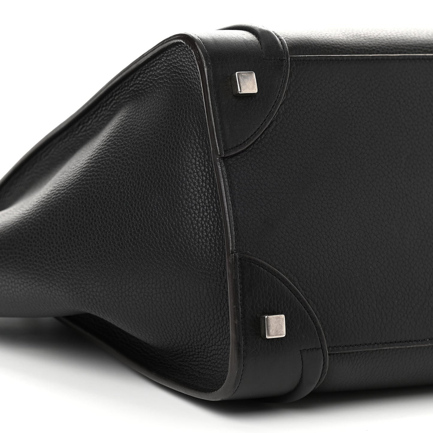 Drummed Calfskin Mini Luggage Black