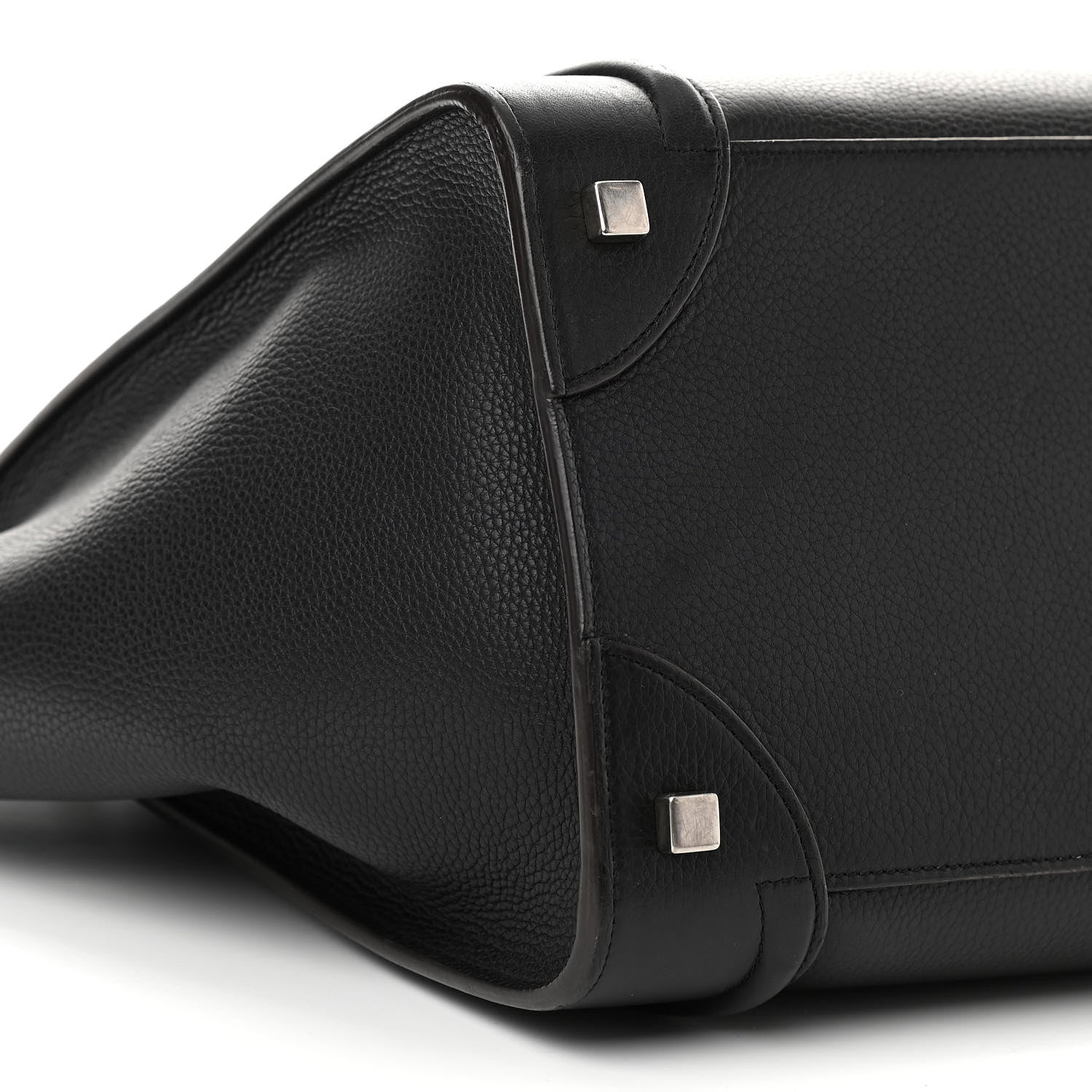 Celine Drummed Calfskin Mini Luggage Black 9 of 10