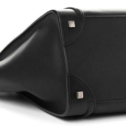 Celine Drummed Calfskin Mini Luggage Black 9 of 10