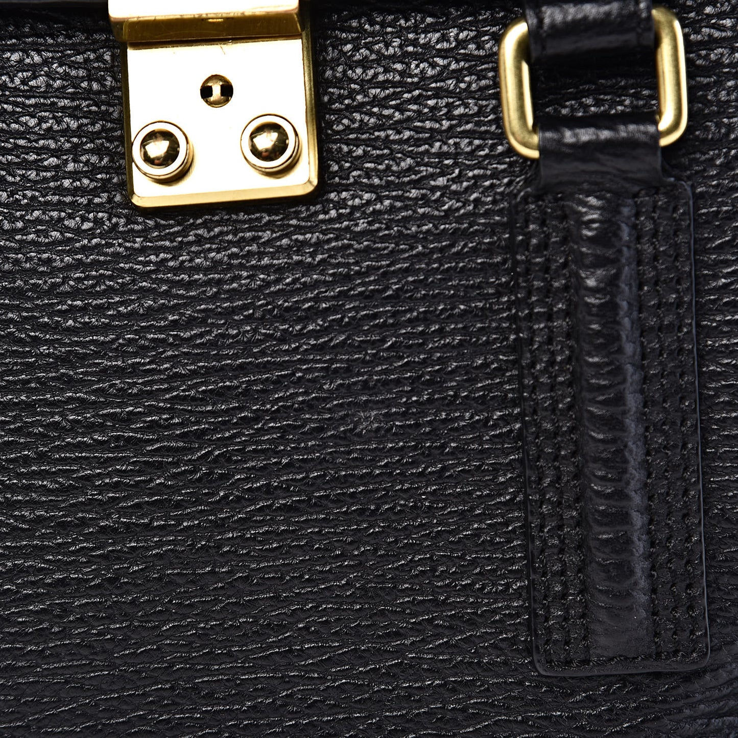 3.1 Textured Calfskin Medium Pashli Satchel Black
