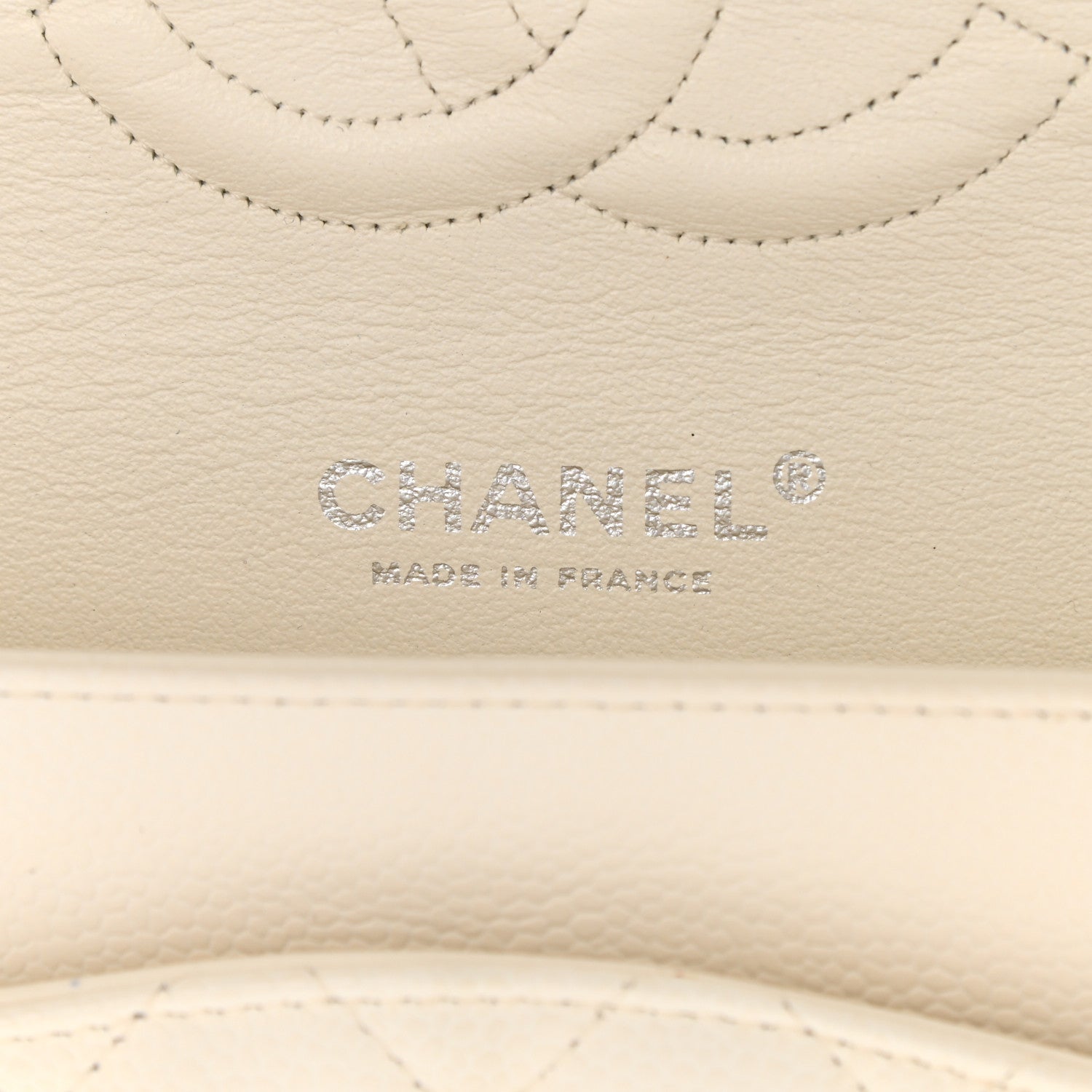 Chanel Caviar Quilted Medium Double Flap White 6 of 12