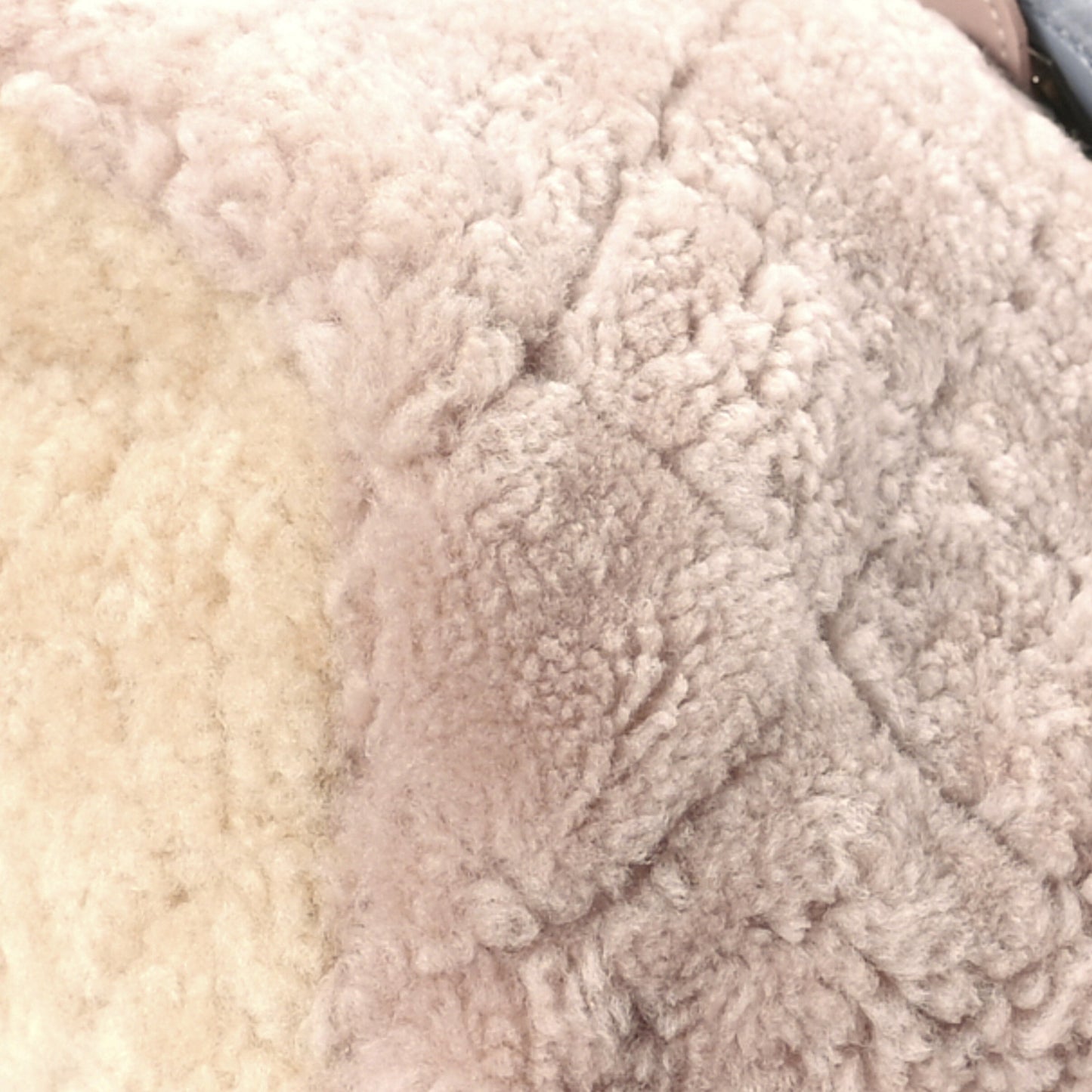 Shearling Sheepskin Small Urban Spirit Backpack Gray Pink Beige