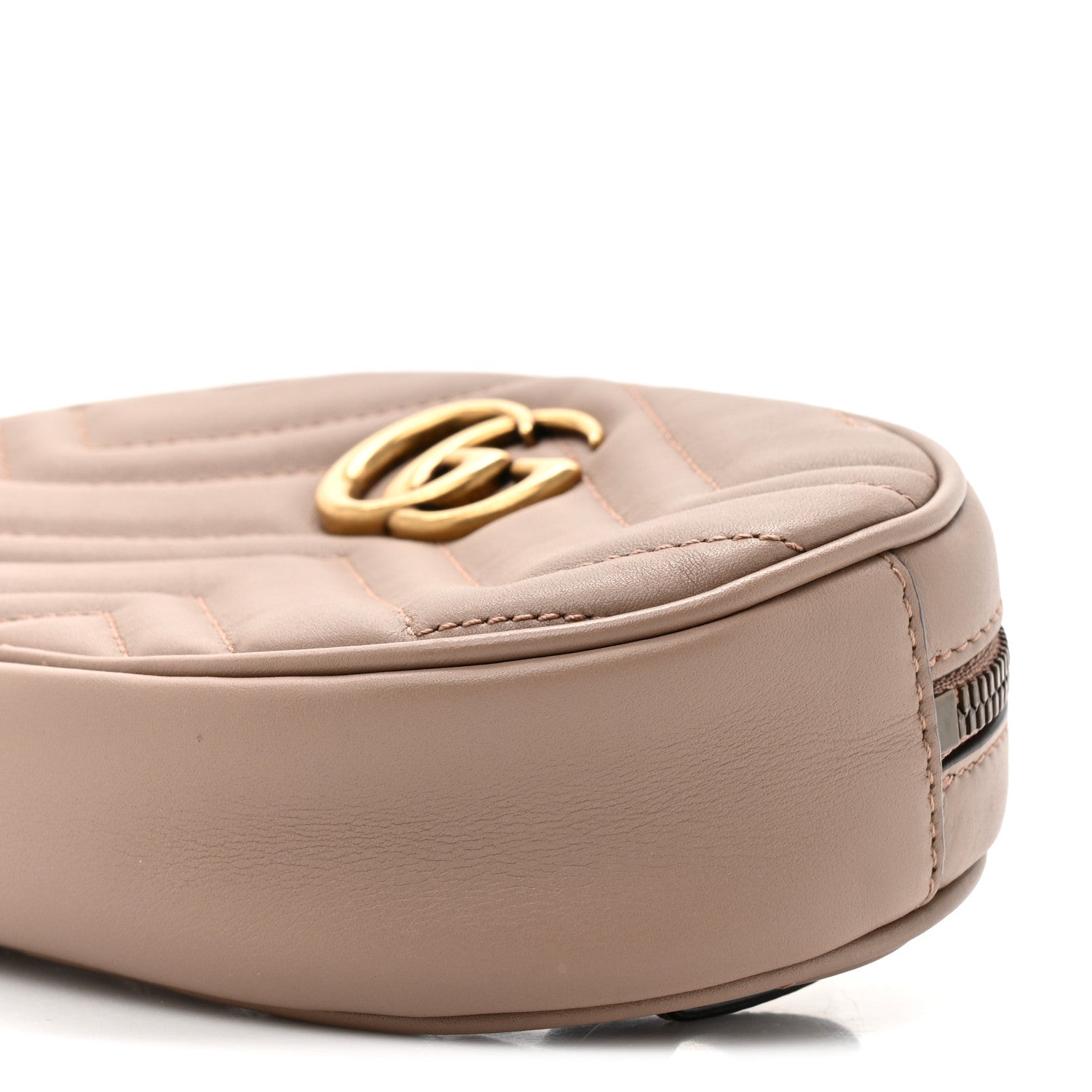 Gucci Calfskin Matelasse GG Marmont Belt Bag 75 30 Porcelain Rose 9 of 10