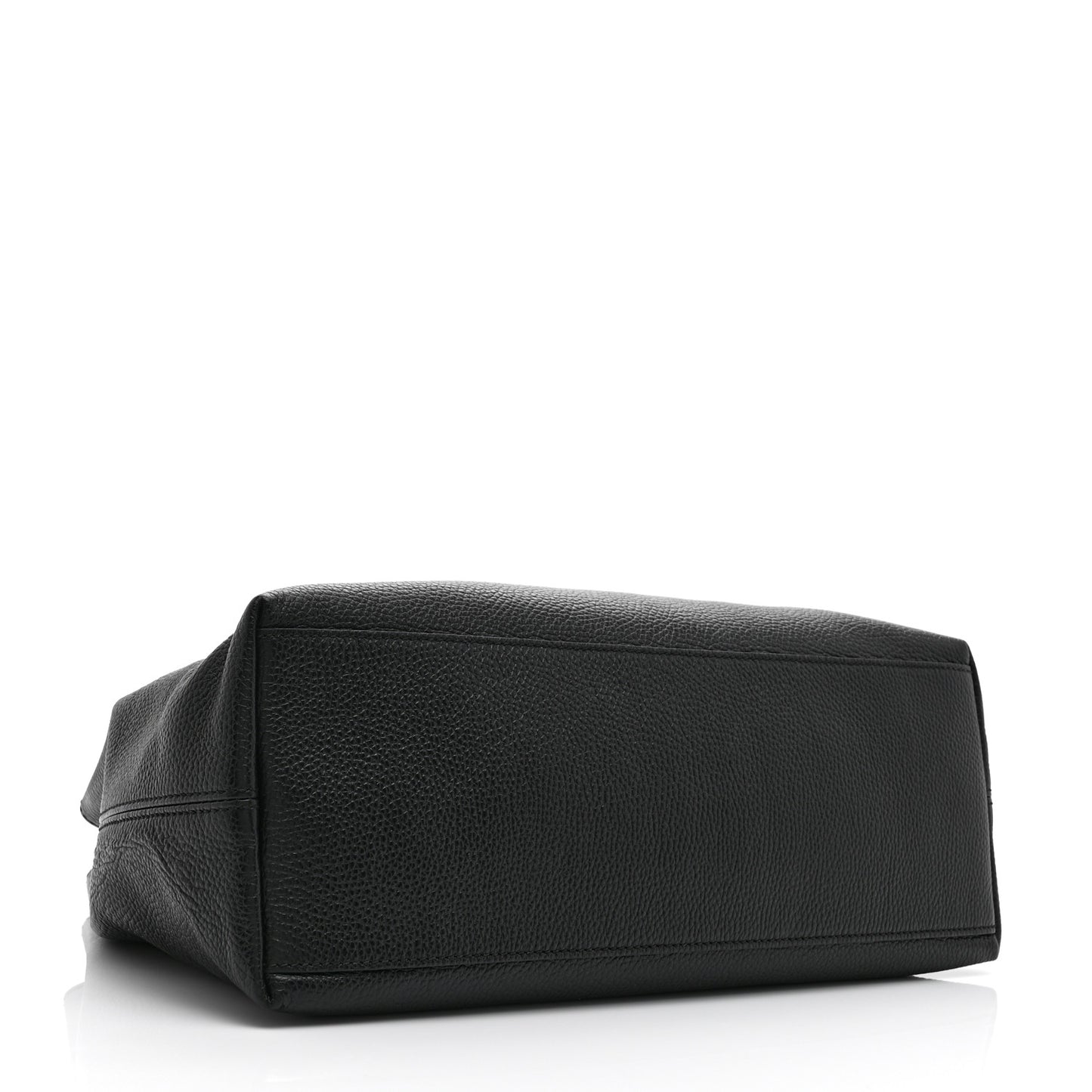 Pebbled Calfskin Medium Soho Chain Shoulder Bag Black