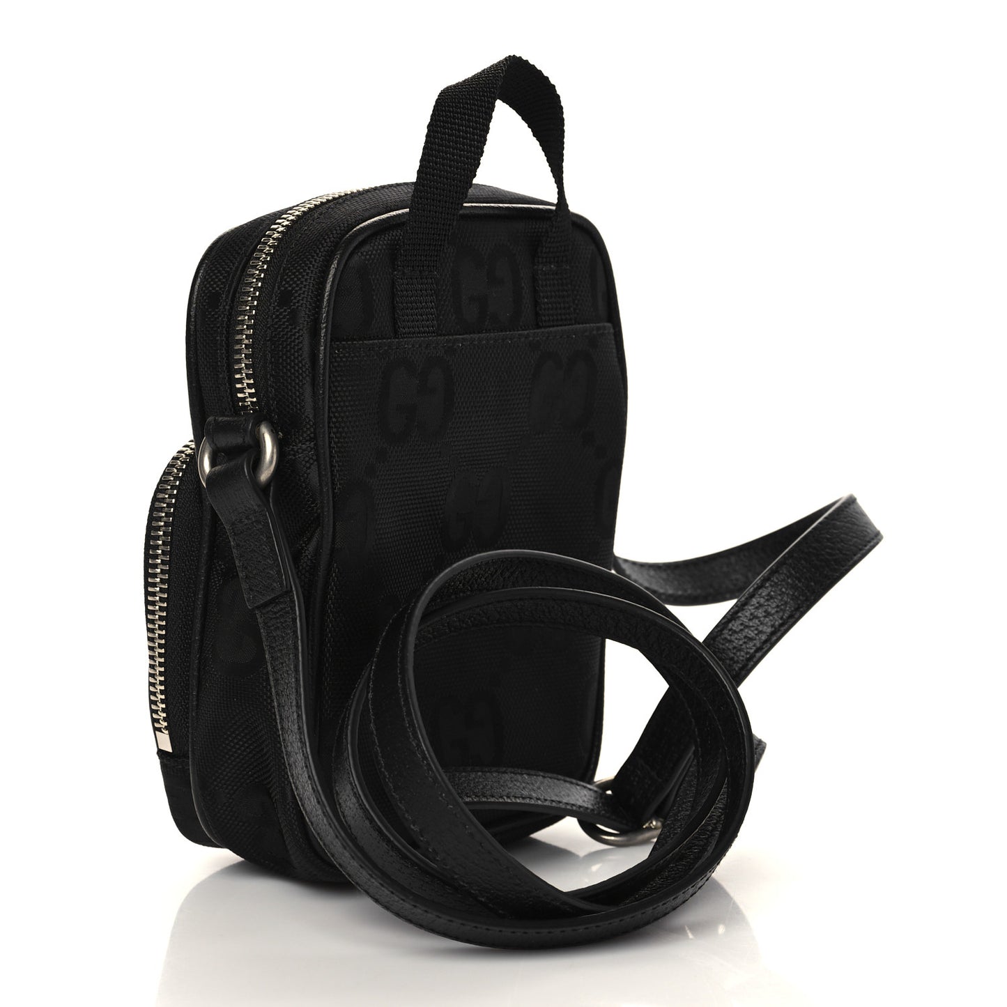 Econyl Nylon Monogram Off The Grid Shoulder Bag Black