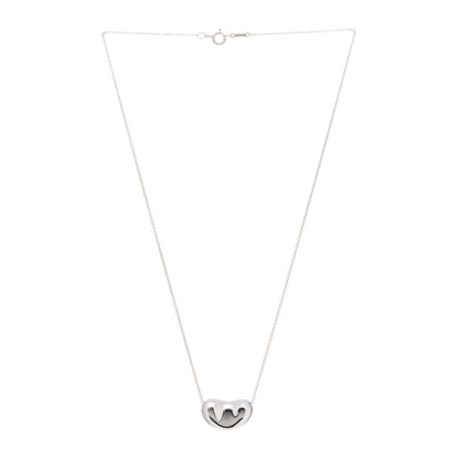 Tiffany Sterling Silver 12mm Elsa Peretti Bean Pendant Necklace 3 of 6