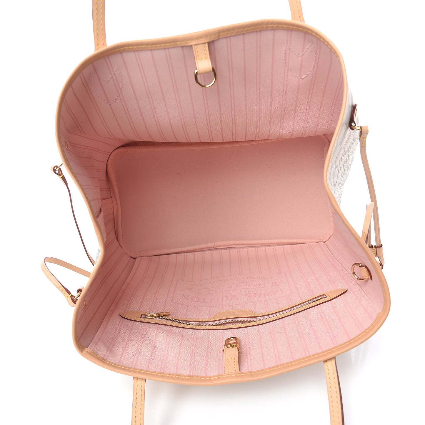 Damier Azur Neo Neverfull MM Rose Ballerine