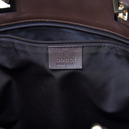 Gucci Monogram Large Bucket Tote Dark Brown 8 of 10