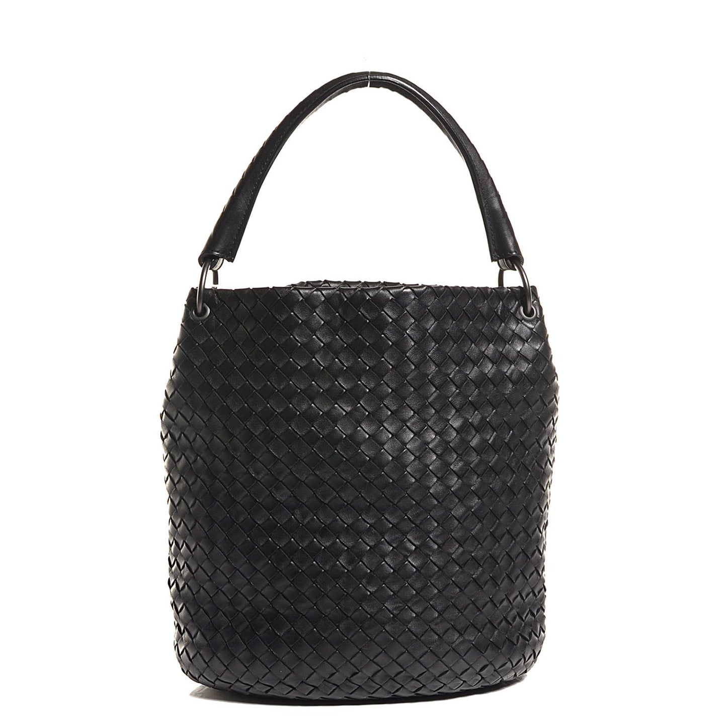 Nappa Intrecciato Bucket Bag Nero Black