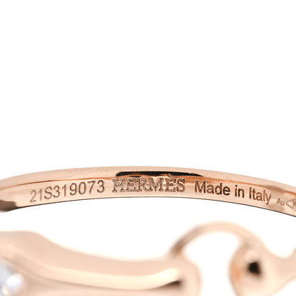 Hermes 18K Rose Gold Diamond TPM Galop Ring 54 7 5 of 6