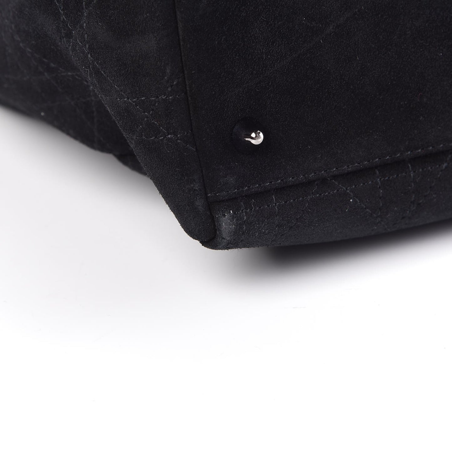 Suede Cannage Medium Lady Dior Black